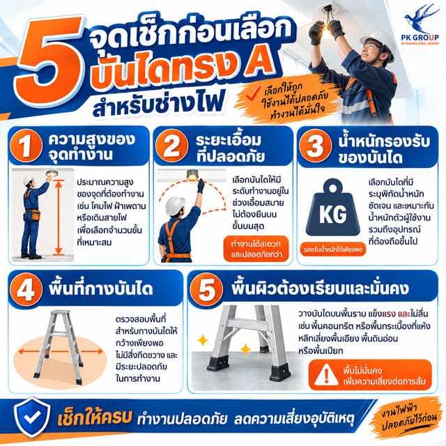 5 จุดเช็กก่อนเลือกบันไดทรง A 5 จุดเช็กก่อนเลือกบันไดทรง A