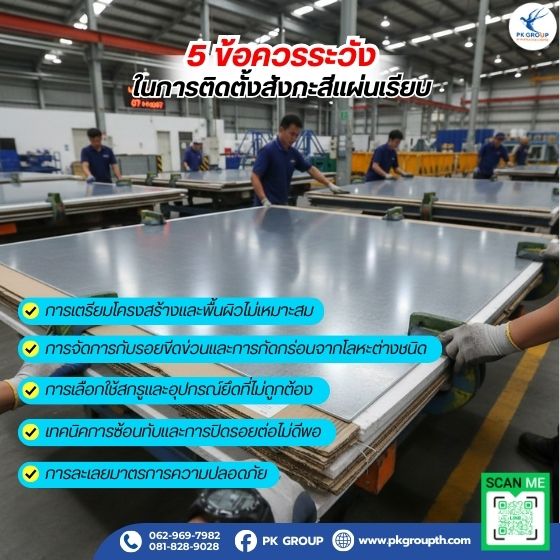 5 ข้อควรระวังที่ห้ามมองข้ามในการติดตั้งสังกะสีแผ่นเรียบ 5 ข้อควรระวังที่ห้ามมองข้ามในการติดตั้งสังกะสีแผ่นเรียบ