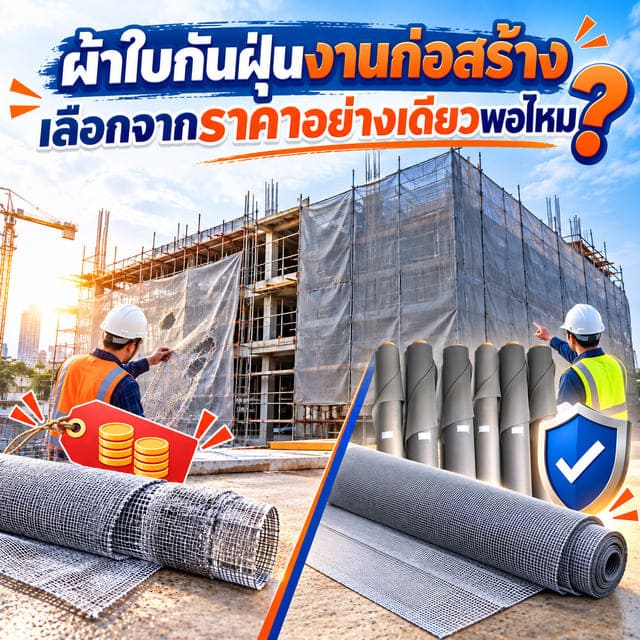 ผ้าใบกันฝุ่นงานก่อสร้าง เลือกจากราคาอย่างเดียวพอไหม