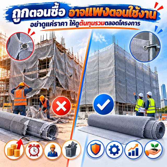 ซื้อผ้าใบกันฝุ่นอย่างไรให้คุ้มสำหรับงานโครงการ?