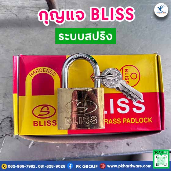 กุญแจ BLISS  กุญแจสปริงชุบทอง