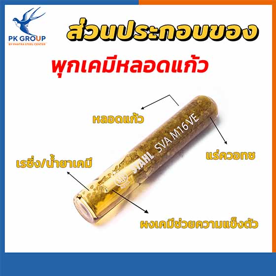 ส่วนประกอบของพุกเคมีหลอดแก้ว