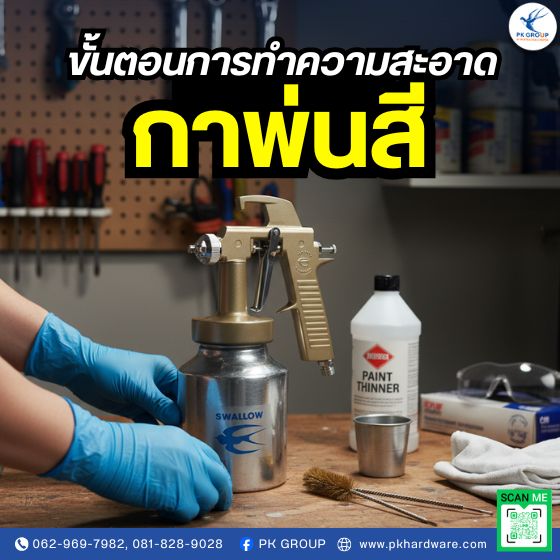 ขั้นตอนการทำความสะอาดกาพ่นสี ขั้นตอนการทำความสะอาดกาพ่นสี