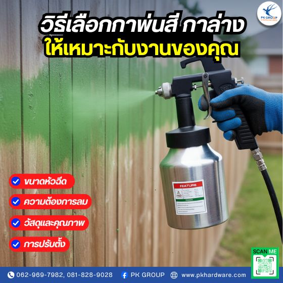 วิธีเลือกกาพ่นสี กาล่าง ให้เหมาะกับงานของคุณ