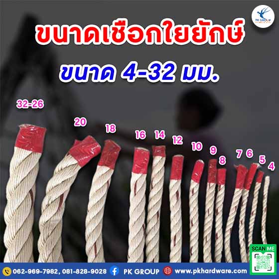 ขนาดเชือกใยยักษ์
