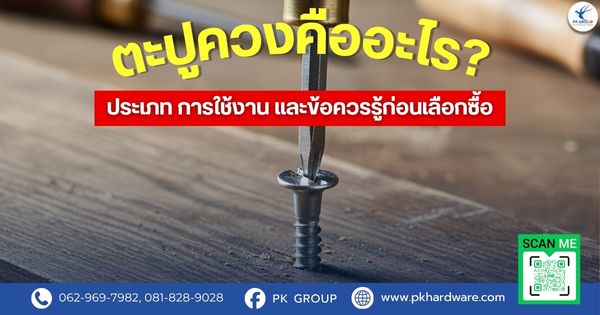 ตะปูควงคืออะไร? ประเภท การใช้งาน และข้อควรรู้ก่อนเลือกซื้อ ตะปูควงคืออะไร? ประเภท การใช้งาน และข้อควรรู้ก่อนเลือกซื้อ