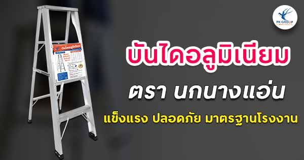 บันไดอลูมิเนียมตรานกนางแอ่น แข็งแรง ปลอดภัย มาตรฐานโรงงาน