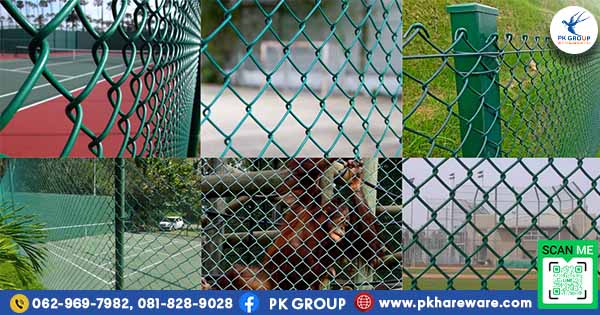 ลวดตาข่ายถักเคลือบ PVC ลวดตาข่ายถักเคลือบ PVC สีเขียว