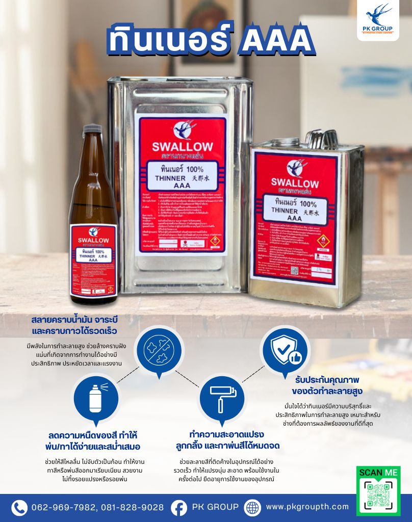 ทินเนอร์ 100%(Thinner) ทินเนอร์ 100%(Thinner)