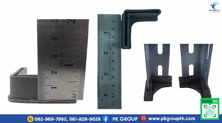 ที่รองขาเหล็กฉาก PVC, แบบยาง, หน้าใหญ่