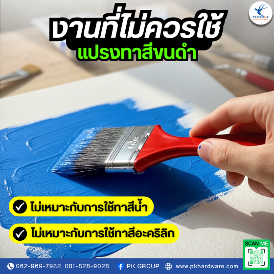 แปรงทาสีขนดำเหมาะกับงานประเภทไหนบ้างในบ้านคุณ